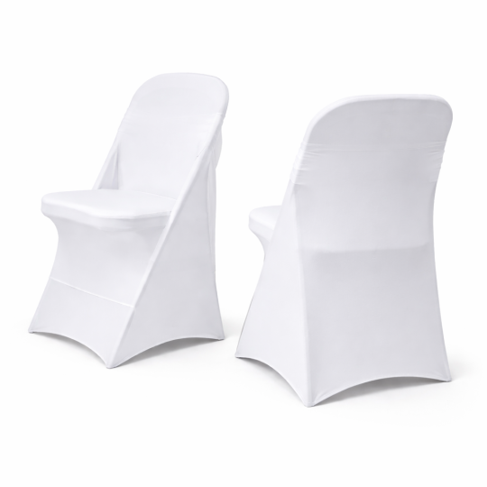 White Chair Cover, Spandex, Folding Chairs