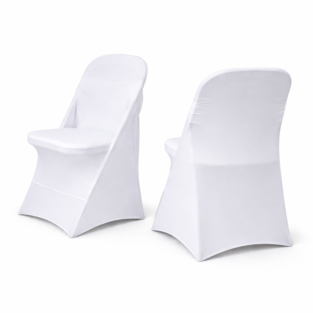 White Chair Cover, Spandex, Folding Chairs