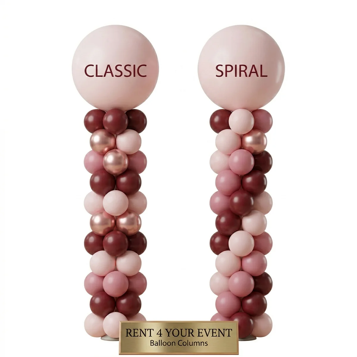Balloon columns classic spiral rent 4 your event