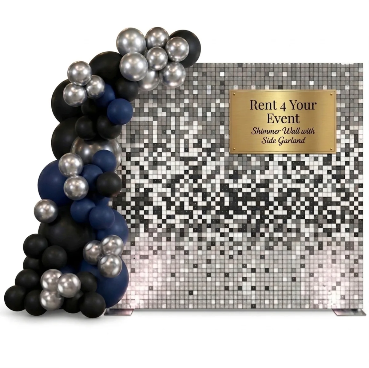 Shimmer Wall with Balloon Garland - Image 2