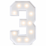 4FT light up marquee number 3 rental for birthday parties