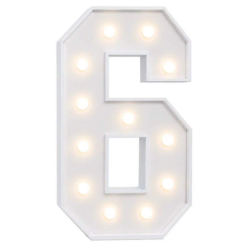 4FT light up marquee number 6 rental for birthday parties